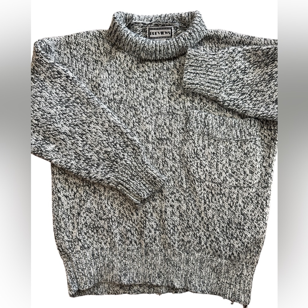 Vintage Previews Women’s Wool Blend Sweater Size Large Knit Retro Sweater 90’s